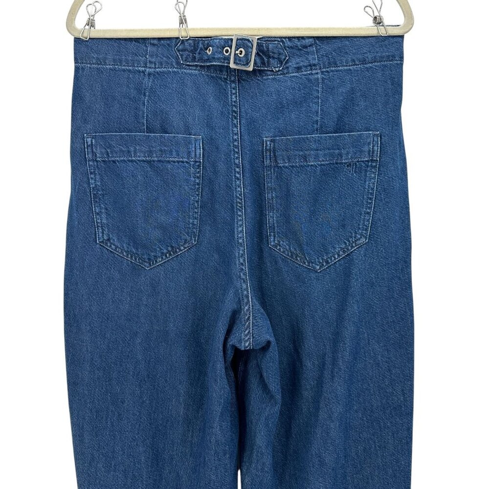 Anthropologie Pilcro Womens 29 Tall Jeans Mid Rise Pleated Trouser Jeans Crop - Picture 5 of 10